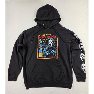 GHOSTFACE‎ THE ICON OF HALLOWEEN  GRAPHIC BLACK HOODIE SIZE L